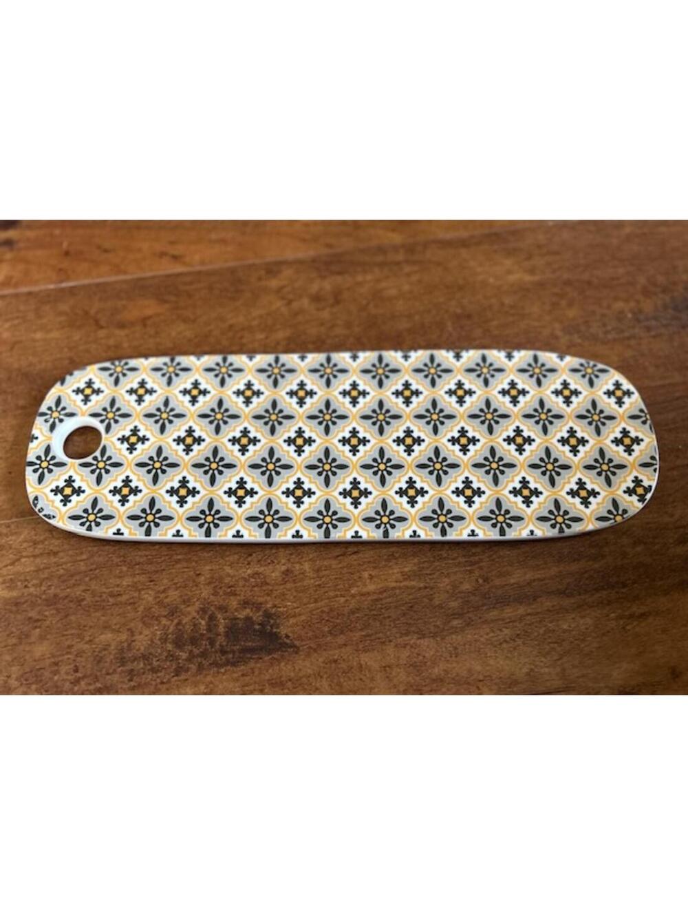 Thread-Works Majic-Can Ceramic Serving Tray with Patterned Design